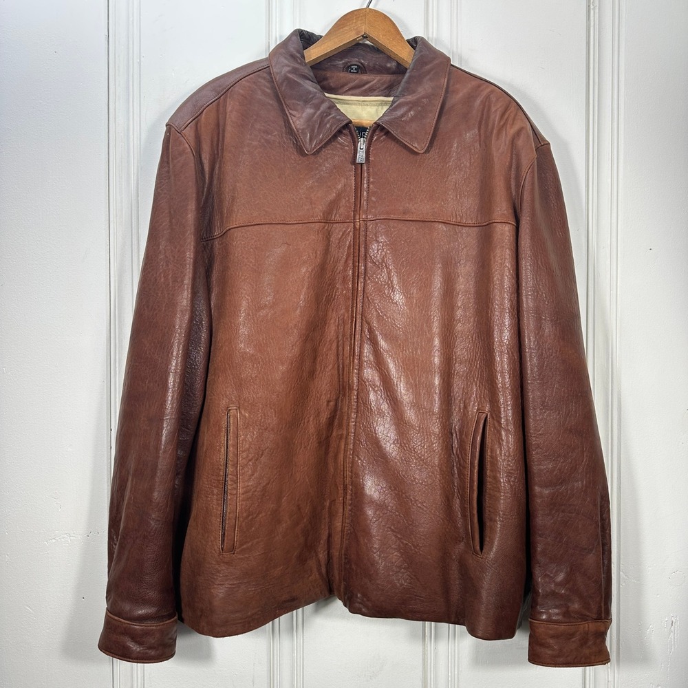 Couture by J Park Lamb Leather Jacket XXL Brown Wilsons Leather 90s Y2K